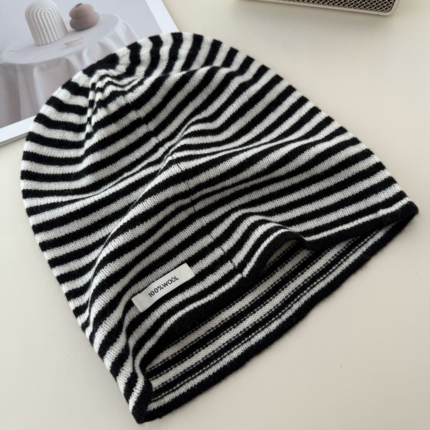 Wool Blend Color Block Beanie - DippedShop Wholesale - #1795