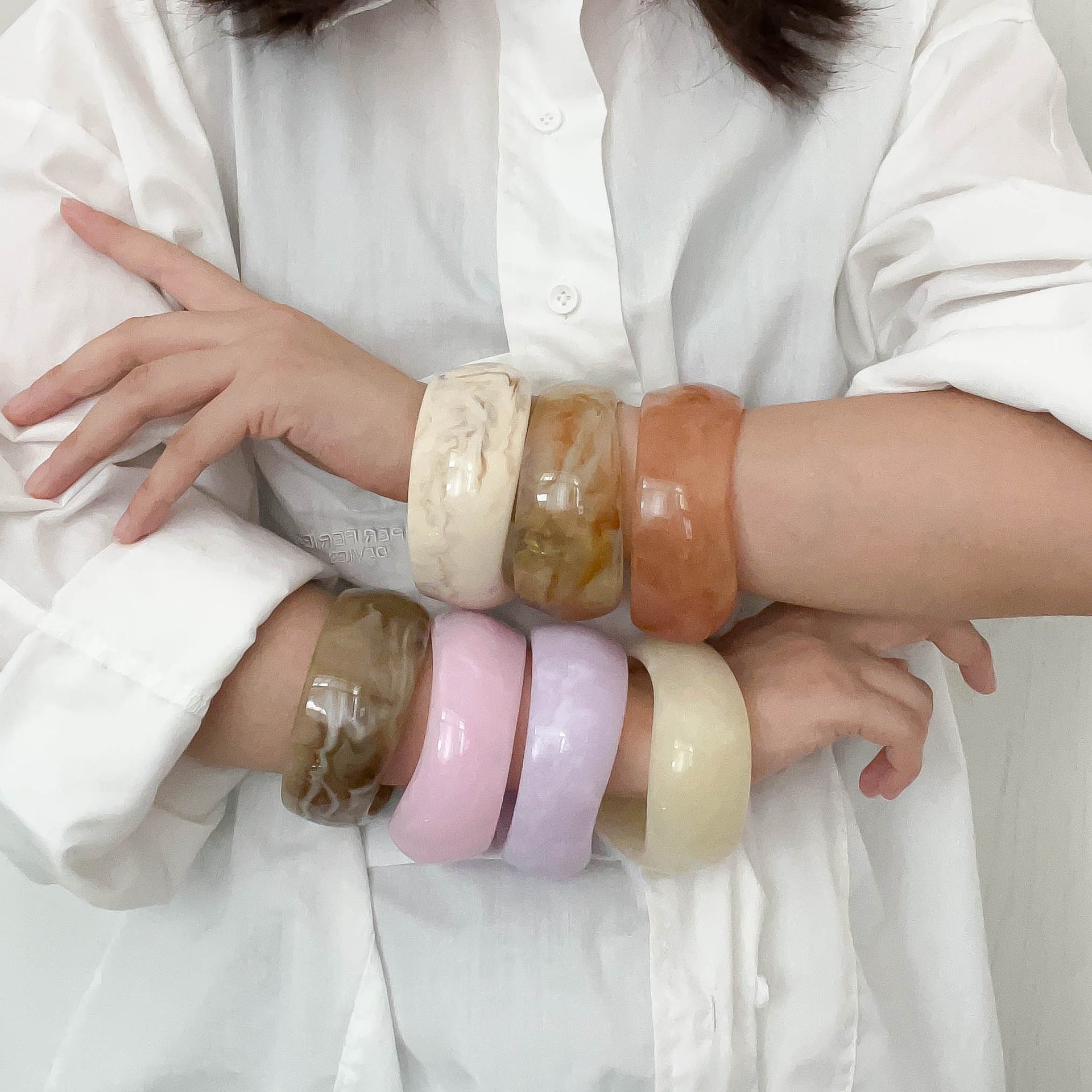 Mnimalist Irregular Resin Wide - DippedShop Wholesale - #8659