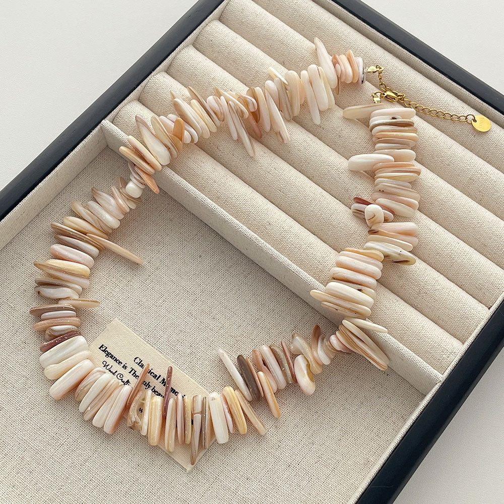 Fashion Irregular Shell Choker Beaded Necklace DP25D757