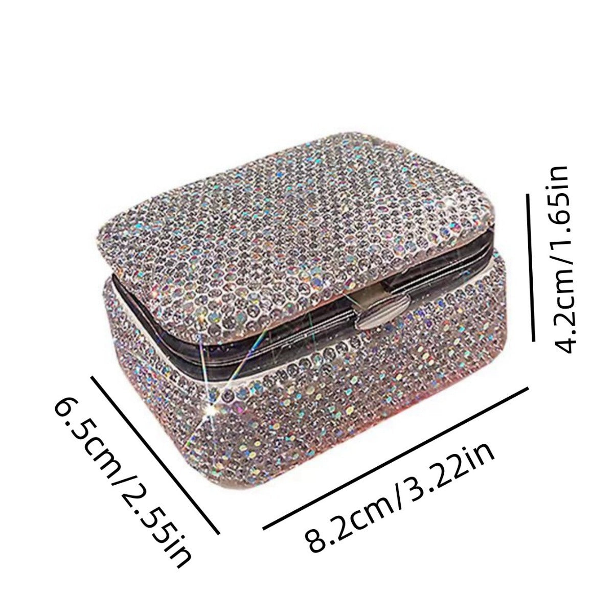 Mini Rhinestone Jewelry Box - DippedShop Wholesale - #3859