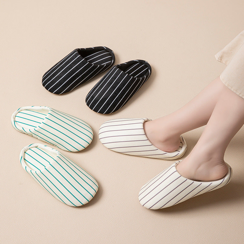 Striped Non-Slip Indoor Slippers - DippedShop Wholesale - #5123