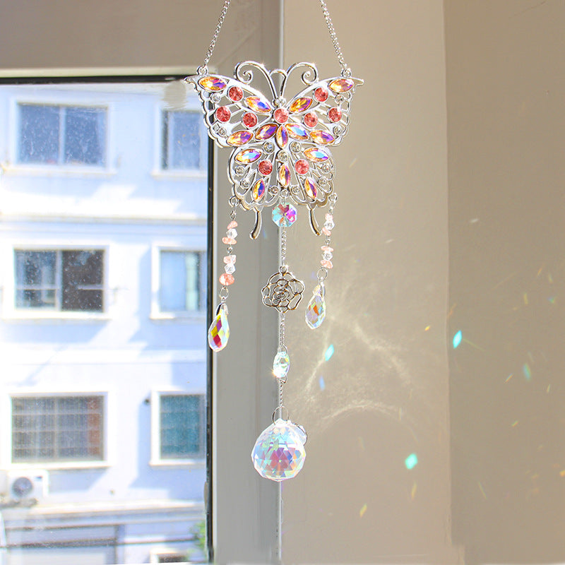 Rhinestone Butterfly Sun Catcher - DippedShop Wholesale - #6163
