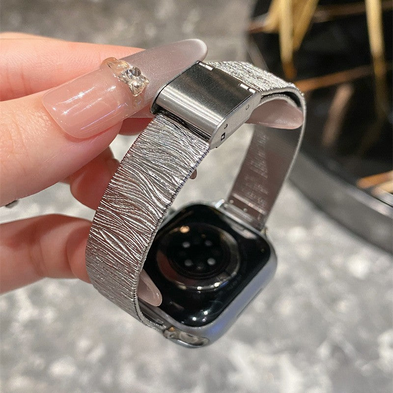 Textured Stainless Steel Watch Band - DippedShop Wholesale - #6851