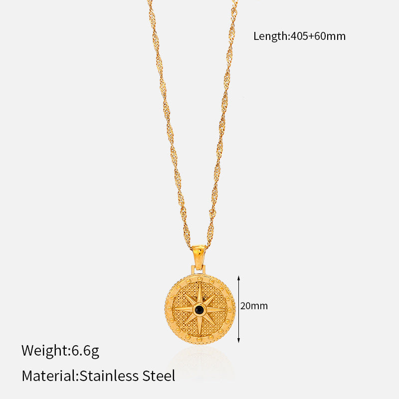 Chic Gold Plated Moon Pendant Choker Necklace 6W6JNC629