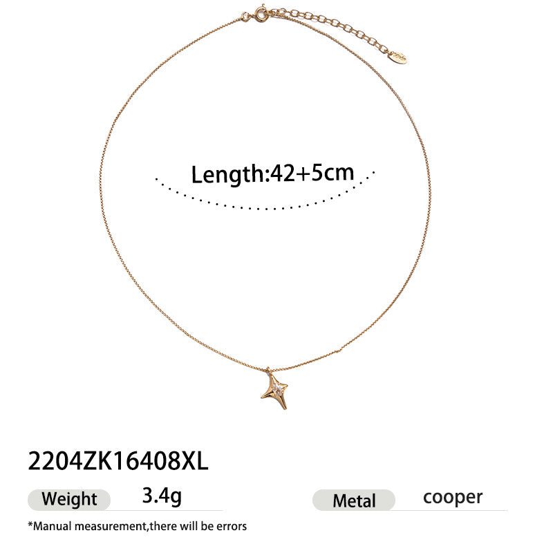 Gold Plated Geometric Pendant Necklace - DippedShop Wholesale - #3971