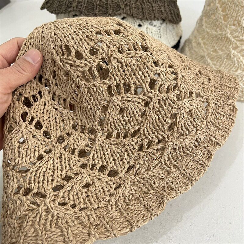 Crochet Foldable Bucket Hat - DippedShop Wholesale - #3475