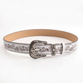 Vintage Embossed Flower Buckle Leather Belt MK2LEEP6W6JBT40