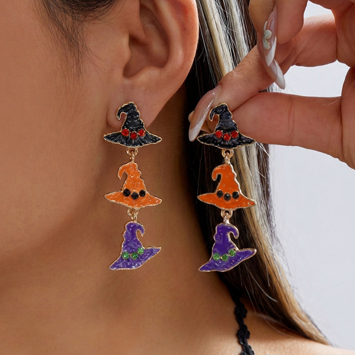 Creative Halloween Pumpkin Pendant Drop Earrings 6W6JER543