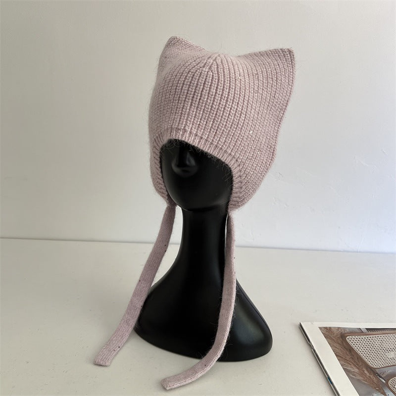 Cat Ear Sequin Beanie - DippedShop Wholesale - #7571