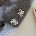 Beaded Chain Floral Stud Earrings - DippedShop Wholesale - #5939