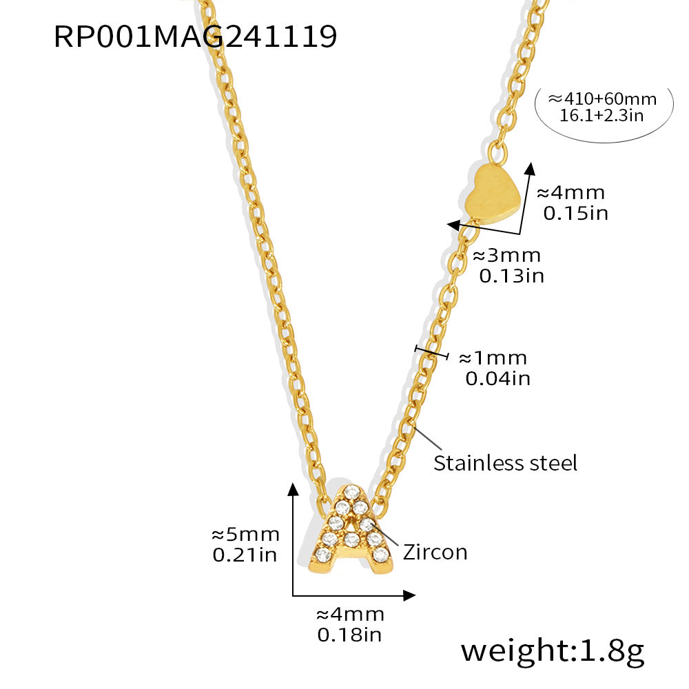 Gold Letter Pendant Choker - DippedShop Wholesale - #6915