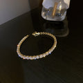 Elegant Emerald Rhinestones Hollow Open Bracelet 6W6JBR717
