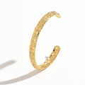 Trendy Gold Plated C-Shaped Open Bracelet 6W6JBR589