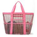 Striped Beach Multi-Functional Mesh Storage Bag 8BW6BOB87T
