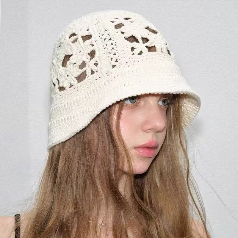 Vintage Crochet Floral Bucket Hat - DippedShop Wholesale - #4819