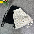 Simple Hollow Out Solid Color Drawstring Backpack 6W10BBG1774