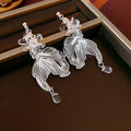 Creative Gold Plated Carp Drop Earrings 6W6JER813