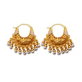 Bohemian Pearl Tassel Hoop Earrings - DippedShop Wholesale - #8803