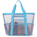 Striped Beach Multi-Functional Mesh Storage Bag 8BW6BOB87T
