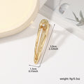 Vintage Metal Geometric Gold Plated Hair Clip MK2MBEP6W6HCP370