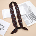 Cute Polka Dots Beaded Decor Silk Scarf 6W6NSI214