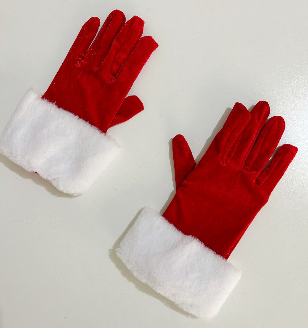 Funny Velvet Faux Fur Cuffs Christmas Gloves 6W6GLO105