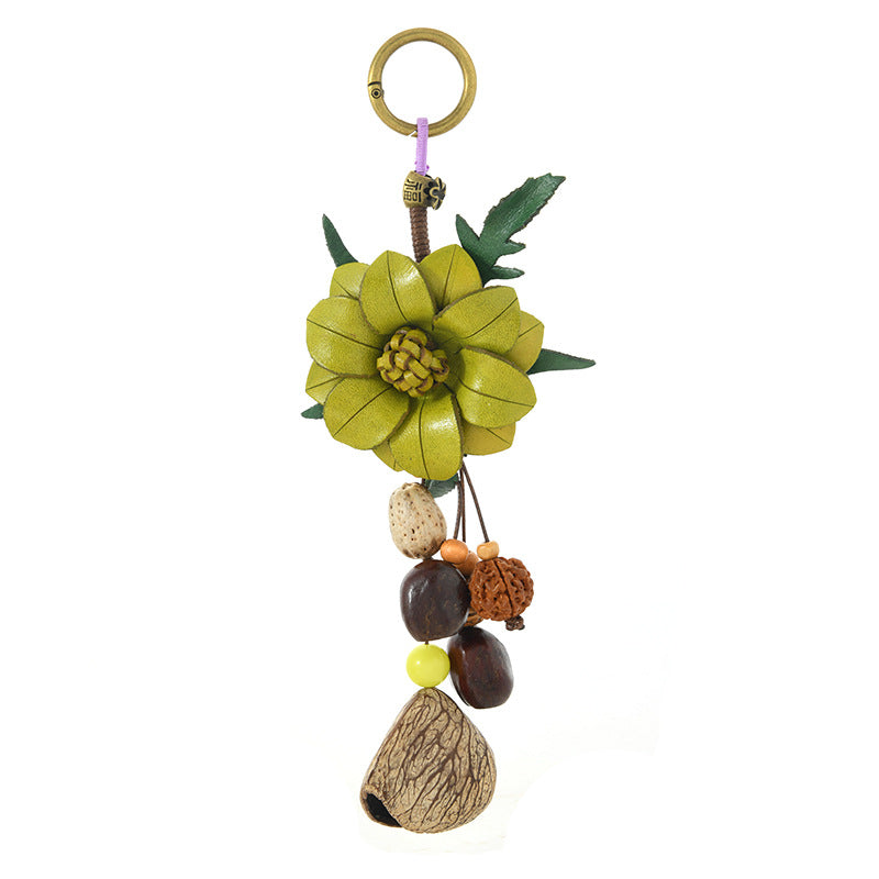 Natural Nut Shell Keychain - DippedShop Wholesale - #2563