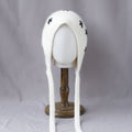 Floral Jacquard Angora Knit Bonnet With Ties 6W6HAT699
