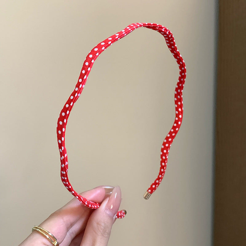 Skinny Polka Dot Hair Band - DippedShop Wholesale - #7011