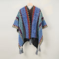 Boho Tassel Wavy Texture Knit Shawl Wrap 6W6NSC48