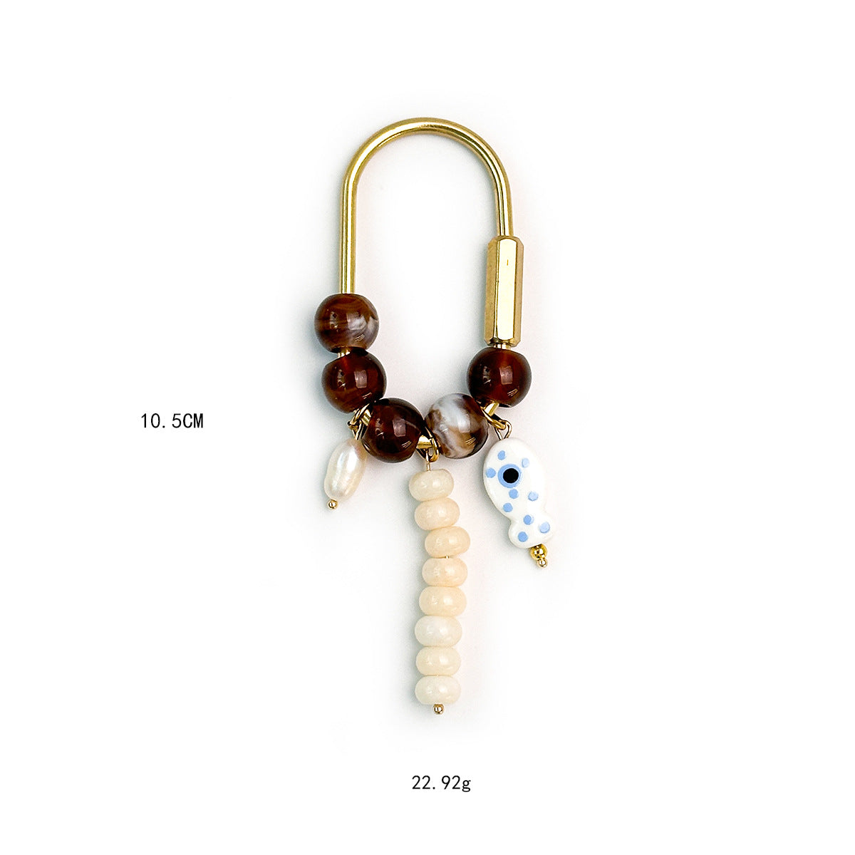 Pearl Fish Bead Bag Charm - DippedShop Wholesale - #9219