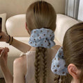 Blue Polka Dot Fabric Hair Scrunchie MK2BLW6W6HSR16