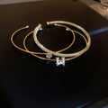 Elegant Emerald Rhinestones Hollow Open Bracelet 6W6JBR717