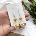Rattan Beach Dangle Earrings - DippedShop Wholesale - #3859