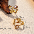 Retro Exaggerated Geometry Heart Ring 8ZA6JRG114T