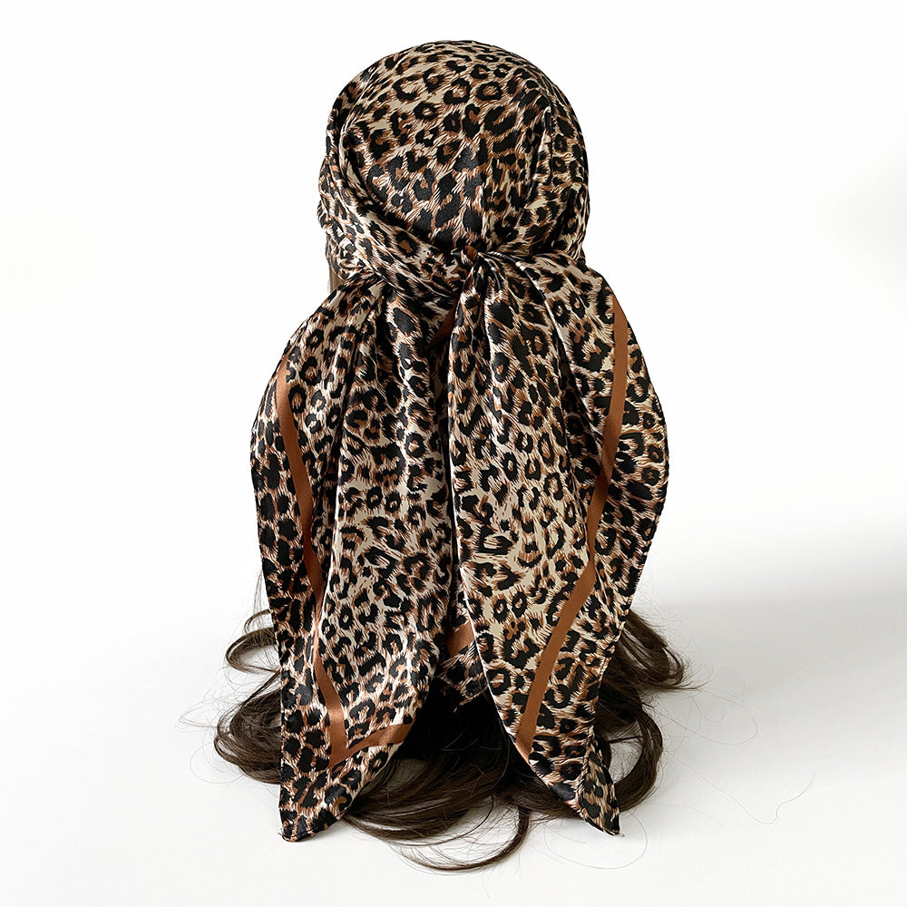 Stylish Leopard Print Lightweight Square Headscarf MK2BLW6W6NSI42