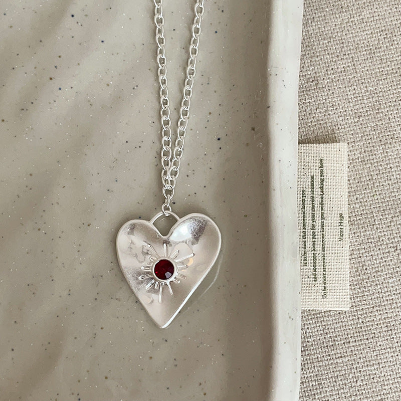 Red Zirconia Heart Choker - DippedShop Wholesale - #1907