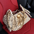 Plush Polka Dot Chain Crossbody Shoulder Bag 6W10BBG2404