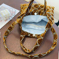 Embroidered Velvet Tambourine Shoulder Bag - DippedShop Wholesale - #5939