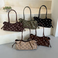 Vintage Polka Dots Ruched Shoulder Bag 6W10BBG2470