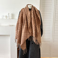 Vintage Plaid Cashmere-Feel Shawl Wrap Scarf 6W6NSC90