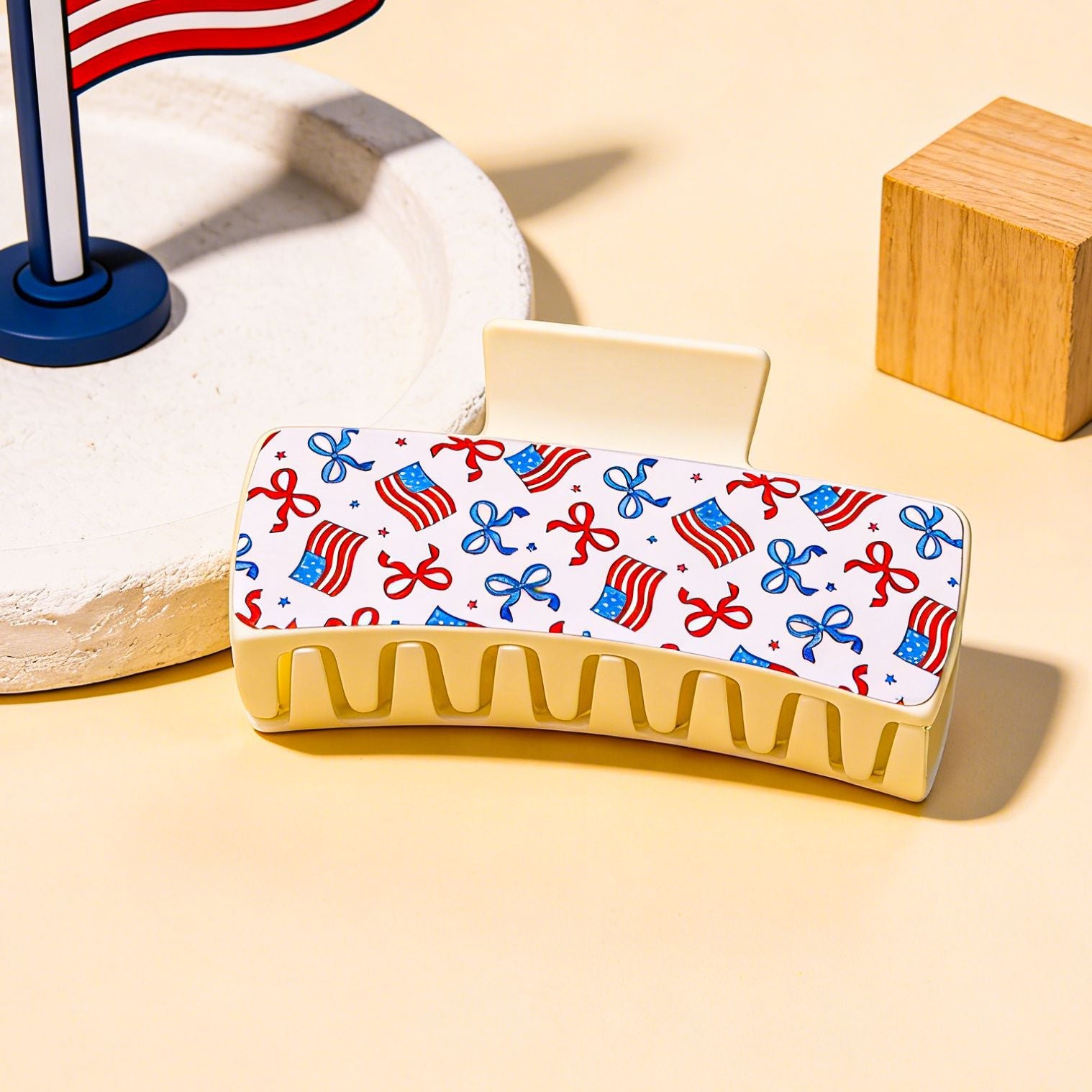 USA 250th Anniversary Strong Grip Hair Clip 8AS6HCP62T