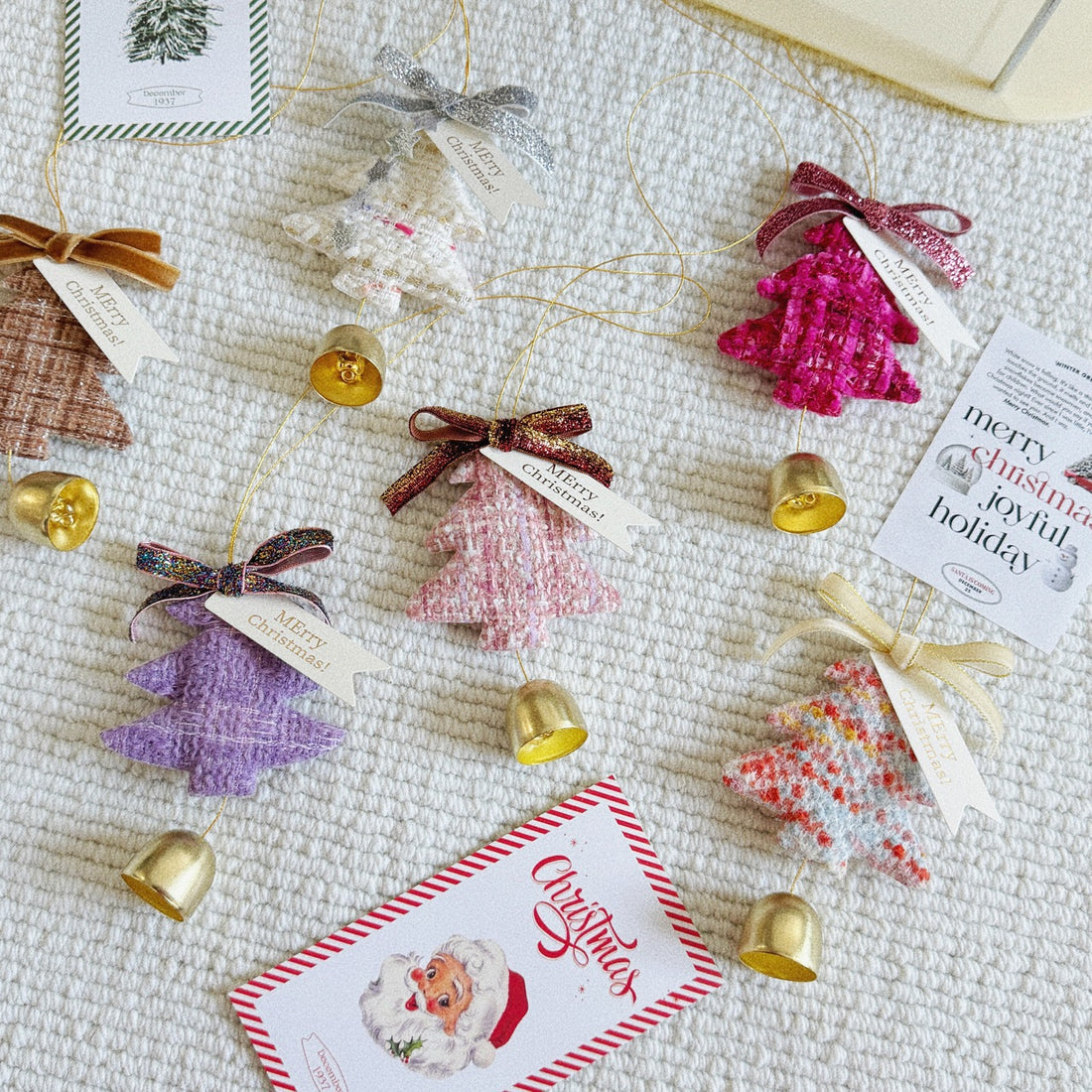 Cute Handmade Christmas Tree Bell Wall Hanging DP25H451