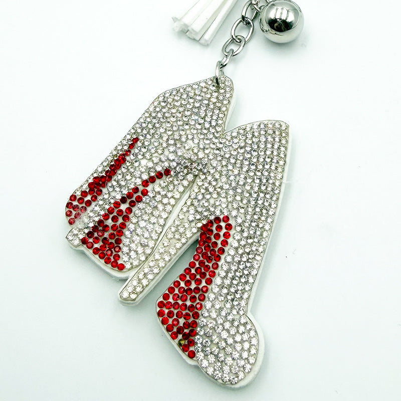 Stylish Rhinestones High Heels Keychain Bag Charm 6W10BBC636
