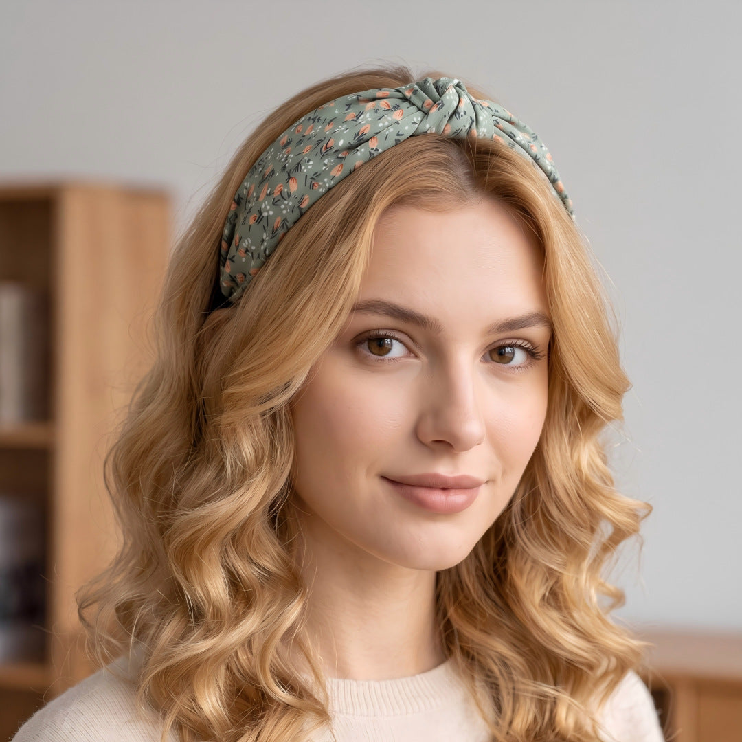 Boho Knotted Floral Headband - DippedShop Wholesale - #9363