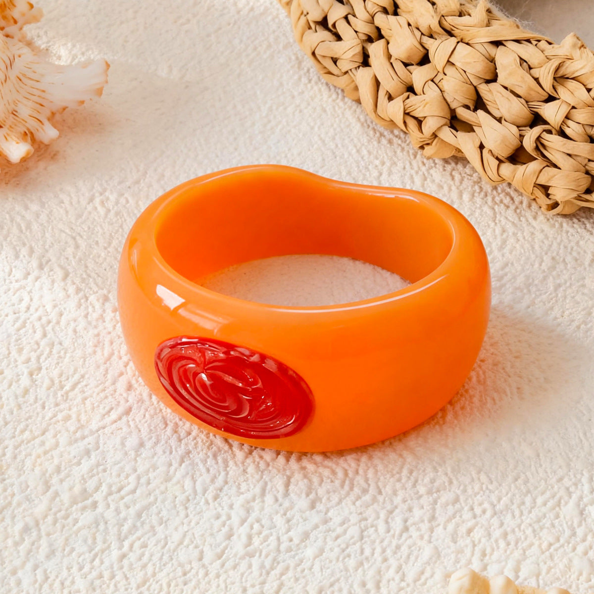 Boho Style Floral Enamel Statement Bracelet 6W6JBR594