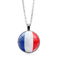 Stylish Country Flag Football Shape Pendant Necklace 8ZA6JNC279T