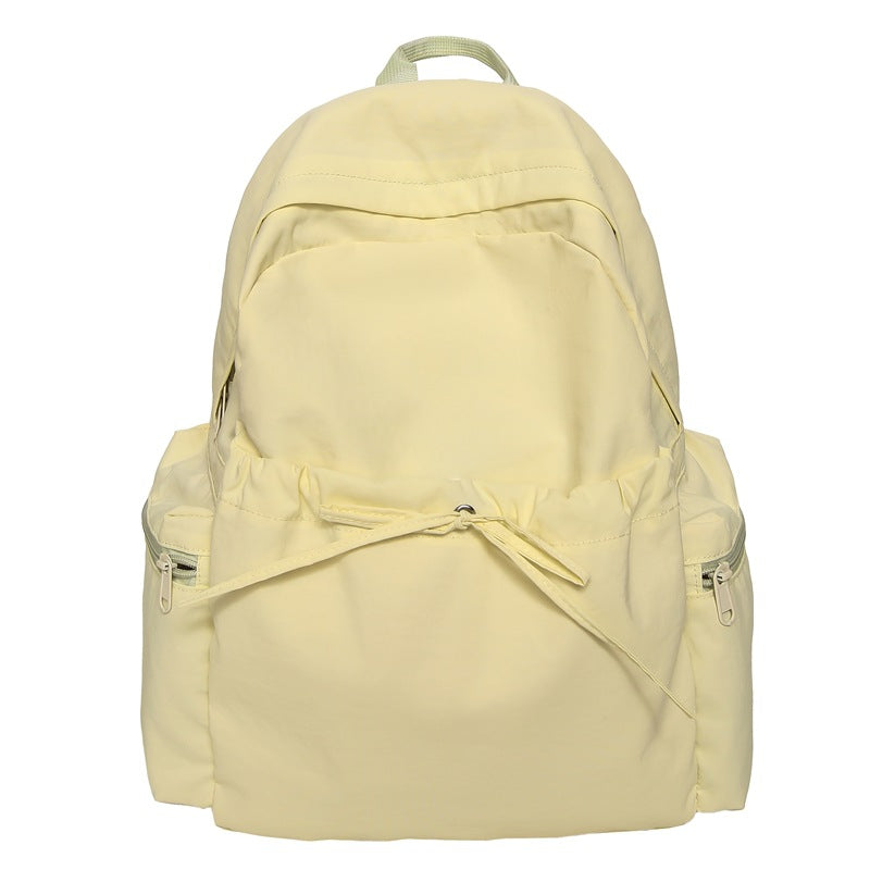 Sweet Solid Color Bowknot Large Capacity Backpack 6S10BBG1449