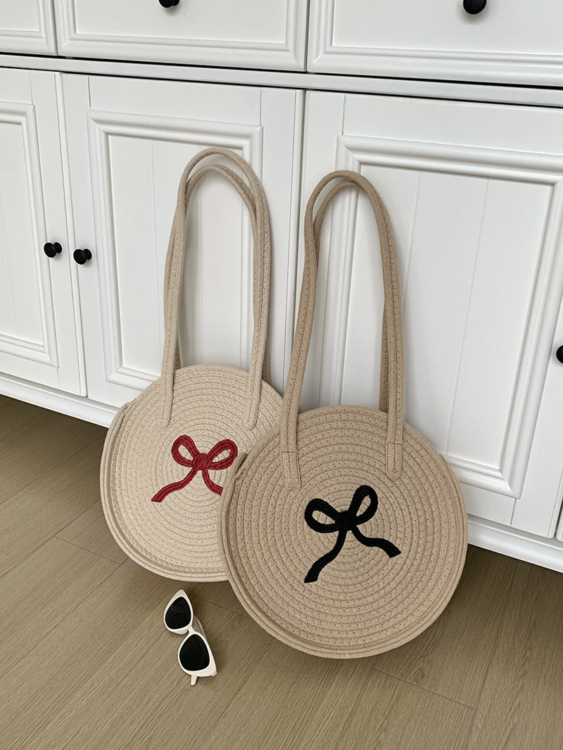 Minimalist Straw Woven Shoulder Bag - DippedShop Wholesale - #8291