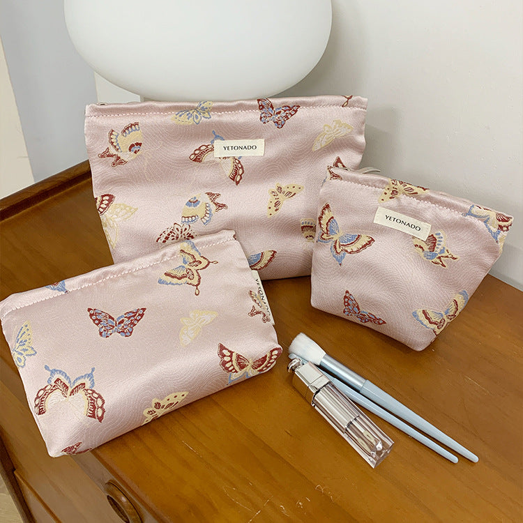 Butterfly Jacquard Travel Toiletry Cosmetic Bag MK2BW6W10BOB399